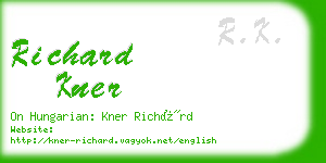richard kner business card